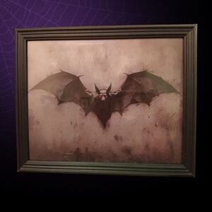 NEW BAT HALLOWEEN  Framed Decor Print 8x10 w Frame